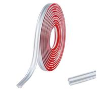 5M PVC Joint d'Étanchéité Autocollant Bordure de Finition Plan de Travail Cuisine Angle Mur, Joint Mur Intérieur Profil Finition Bande Finition Calfeutrage Moulure Plinthe,19mmx10mm Argent