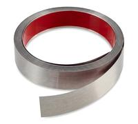 5m x 30mm Moulure Adhésive Inox Brossé, Bande Décorative Autocollante en Acier Inoxydable pour Mur, Plafond, Meuble, Bord de Carrelage, Finition Argentée