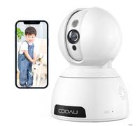 5MP Caméra de Surveillance intérieure WiFi, Audio bidirectionnel, Baby Monitor, Vision nocturne PTZ 360° détection de mouvement