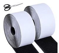 5Mx50mm Scratch Autocollant Double Face Extra Stark, Rubans Adhésif Autocollant, ilauke Bandes Agrippantes Adhésives pour Intérieur et Extérieur, Scratch à Crochet pour Cadre, Fenêtre et Bricolage