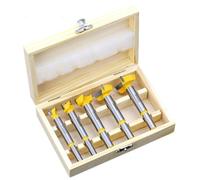 5pc Carbure Pointe Forstner Charnière Alésage Foret Ensemble Pour Menuiserie Bois Fenêtre Trou Cutter Tarière Bois Forage Dia 15 20 25 30 35mm