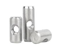 5pc M4 M5 M6 304 Acier Inoxydable Cylindrique Broche Trou De Forage Intégré Connexion Mot Marteau Écrou(5pcs M6x28x10)