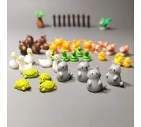 5pc nouveau Mini Animal conception Unique chat tortue serpent cochon écureuil mouton poisson fée jardin Miniature jouet bricolage artisanat accessoires set16-1.2cm-duck