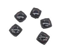 5PCS 20mm Mini Thermomètre,Thermomètre D'extérieur en Plastique étanche,Thermomètre à aiguille Universel,Noir