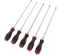 5Pcs 450mm Extra Long Screwdriver Set PH2 PH3 PZ2 PZ3 8mm CR V Magnetic Head Ergonomic for Car Repair (Jeu de tournevis extra longs PH2 PH3 PZ2 PZ3 8mm CR V Tête magnétique pour réparation automobile)