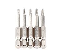 5pcs 50mm 1/4" Embouts de Tournevis Triangle à Tige Hexagonale, Embout de Tournevis électrique, Magnétisme Δ1,8 / Δ2,0 / Δ2,3 / Δ2,7 / Δ3,0