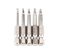 5pcs 50mm 1/4 "peu hexagonaux de tournevis de triangle Δ1.8/Δ2.0/Δ2.3/Δ2.7/Δ3.0 magnétisme fort pour les tournevis électriques, tournevis à main, perceuses sans fil