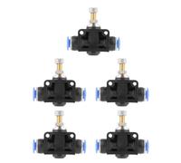 5pcs 6mm Pneumatique Air Valve Plastique Contrôleur de Vitesse de Débit Connecteur Rapide Pneumatique pour Raccorder la Tuyauterie D'air