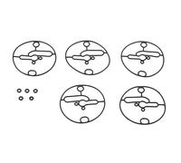 5pcs carburateur Flotteur Bol Joint de Rechange en Caoutchouc tondeuses à Gazon kit de pièce de Rechange adapté pour Briggs & Stratton 698781 Joint De Bocal De Carburateur Carb Carburet Fit