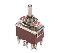 5Pcs Commutateur à Bascule DPDT 6 Broches 3 Positions ON-OFF 250V 15A Mini Commutateur avec Trou de Montage 12mm
