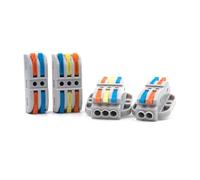 5PCS Compact Conductor Wiring Connector Quick Butt Cable Connectors Circuit Inline Push-in Lever Terminal Block With Fixing hole NWPNLXEA(222TM)