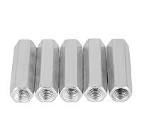 5pcs Écrous d'Accouplement à Tête Hexagonale Longue Tige Écrou en Acier au Carbone Entretoise m10 Fixations Filetées(M10*50)