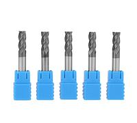 5pcs Fraise en bout en Acier au tungstène à 4 Dents Fraise CNC Fraises rotatives CNC Diamètre de 6mm x longueur de 50mm