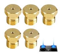 5Pcs Gicleurs Gaz Butane, Injecteur de Gaz Bouteille Kit de Conversion, Gicleur Butane pour Gazinière, Cuisinière et Plaque de Cuisson, Bouteille Gicleur Brûleur (1x0,5, 2x0,7, 1x0,87, 1x1,02)