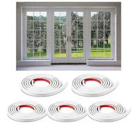 5pcs Grilles de fenêtre autocollantes PVC - Installation facile sans perçage Décoration personnalisable vintage - Blanc 2m x 1 5cm