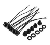 5pcs interrupteur à bouton-poussoir étanche pour moto, interrupteur marche-arrêt unipolaire noir 12V pour voiture automatique