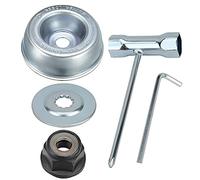 5pcs kit ecrou Tete debroussailleuse Universelle, pour débroussailleuse Thermique, STIHL, Echo, ryobi Tete, Plaque De Lame En Métal De Boîte De Vitesses De Tondeuse à Gazon pour STIHLFS55 FS56 FS120