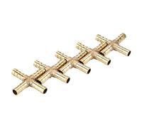 5pcs Laiton 4 Voies Tuyau Raccord en Croix Joint de Raccord en Cuivre Adaptateur à Barbelé Air Eau Gaz Carburant 6/8/10/12mm(8mm)