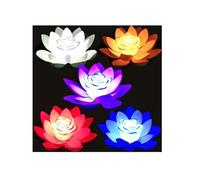 5PCS Lampe de Lotus pour l'Extérieur Étanche, Nénuphars Artificiels Flottants, Lumière Flottante à l'Eau, Nénuphars Fleurs ,18CM