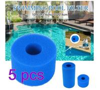 5pcs Réutilisable Lavable Éponge Coussin Filtre Mousse Bassin Pour Intex S1 Type Spa 10.8*7.3*4Cm