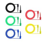 5Pcs / Set multifonctions Multimètre sonde Kit de test électrique double Smd Ic Crochet d'essai plomb Câble silicone