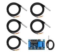 5pcs Sonde Température Étanche 1m Compatible avec le DS18B20 | Sonde numérique ±0,5°C avec câble 1m, compatible avec le DS18B20, idéale pour DIY, domotique, aquarium et contrôle thermique.
