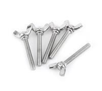 5pcs Vis à Oreilles M6 DIN316 - Boulons en Acier Inoxydable 304 - Écrou Papillon 60mm pour Batterie, Auto