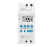 5V/12V/24V/110V/220V/85-265V Horloge digitale à sortie tension sur rail DIN, horloge électronique, contrôleur de temps à relais avec batterie remplaçable pour la maison (220, Volts)