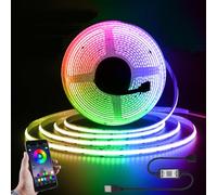 5V RGB Ruban LED COB USB Bande LED avec Bluetooth APP Contrôle Couleur Rythme de Musique, Multicolore Lumineuse LED pour TV, Chambre,Escalier, Vitrine, Chambre.
