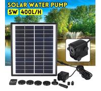 5W Solaire Panneau Pompe à eau 400L/H Pr Jardin piscine Fontaine Étang Bassin POMPE