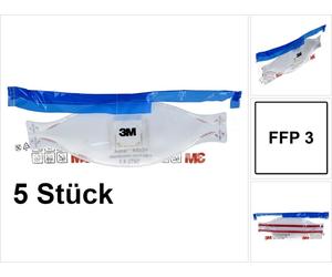 5x 3M Aura 9332+ FFP3 Masque de protection respiratoire avec valve e protection la plus élevée
