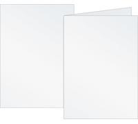 5X BRUNNEN 105125307 Carte pliante papier universel, A6, 160 g/m², blanc perle