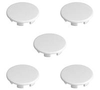 5x CACHE ROND A CLIPSER PLASTIQUE BLANC BOUCHON PROTECTION TROU MEUBLE MUR CLOISON (Ø6mm)
