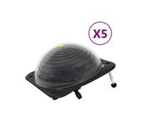 vidaXL Boule solaire chauffage piscine 5 pcs 75x75x36 cm HDPE aluminium