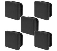 5x EMBOUT DE TUBE CARRE RENTRANT 15x15 à 60x60MM NOIR PLASTIQUE CHAISE MEUBLE CACHE (25x25mm)