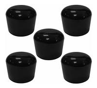 5x EMBOUT DE TUBE ROND ENVELOPPANT Ø6 à 60MM PVC BOUCHON CHAISE NOIR RAL9005 (Ø38mm)