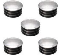 5x embout de tube rond rentrant 38 mm plastique chromé argent chaise meuble décoratif G