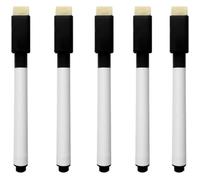 5X Feutre Marqueur NOIR effaçable Tableau Blanc type Velleda Whiteboard Marker