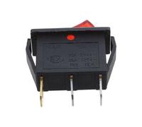 5X Interrupteur A Bascule OFF Lumineux Bipolaire 28X10mm 250V 15A ROUGE 3 Bornes