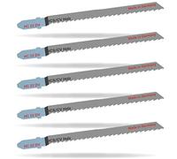5x lames de scie sauteuse universelles HC 22 HCS/CV pour stratifiés parquet panneaux d'agglomérés - 100x6,5x1,45 mm, ZPZ 10 - Made in Germany - compatible par ex. avec Black&Decker Einhell AEG Bosch