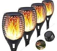 5x lampe solaire 96 LED éclairage de jardin lampe solaire torche lampe IP65