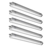 5x LEDs à vasque 36 watts plafonnier pour locaux humides et mouillés IP65 6400K blanc froid 3400lm pour atelier, garage, cave etc.