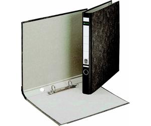 5x Leitz 1040-00-00 1040 Reliure à anneaux, A4, en carton, 2 anneaux, 35 mm, noire