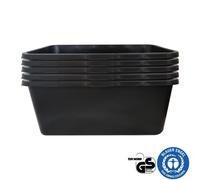5x Mortier Seau 65L Bac de Plantation Tuppe à Ciment Maurerkasten Site Jardin