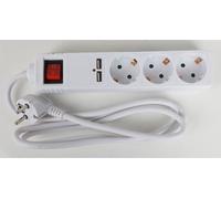 5x Multiprise 3x Blanc Rallonge Distributeur Intérieur Appareils Électricité