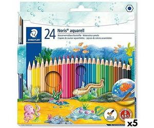 5x Noris 144 10NC24 Crayons de couleur Noris aqua 24 pièces 100 % PEFC