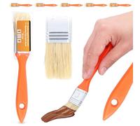 5X Pinceau Plat 25 mm Brosse Vernis Lasure Bois Peinture Murale Bricolage Précis Outil Travaux Fins pour Revêtements Et Finitions Intérieures Et Extérieures