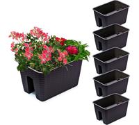 Jardinière - Umbra - 5x Potting Box - Imitation Rotin - 27.2 Cm X 39.6 Cm - 8,5 L Multicolore