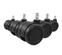 5x ROLO COLOR 60 11mm/60mm Sols durs - Roulettes Noir