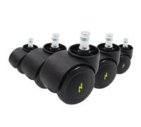 5x ROLO ESD 10mm/50mm Sols durs - Roulettes Noir